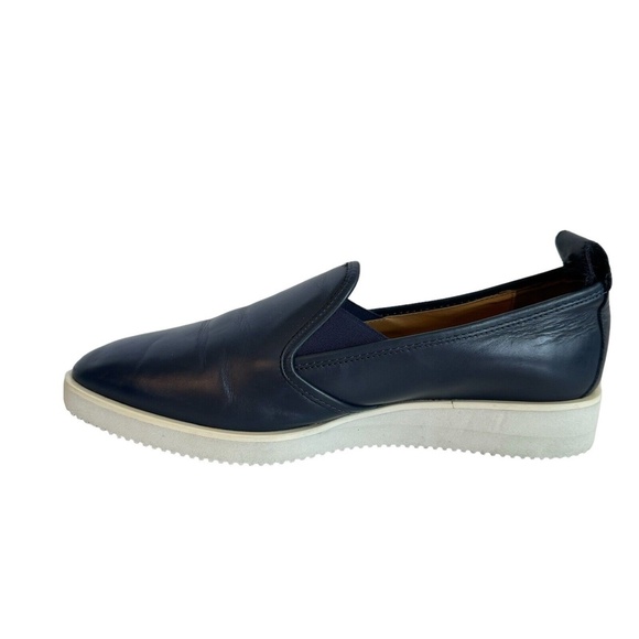 Everlane The Leather Street Shoes Navy Blue Slip On Pointed Toe Women's Flats - Picture 5 of 12